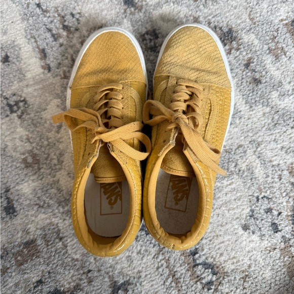 Vans Mustard Yellow Textured Sneakers - Picture 2 of 2